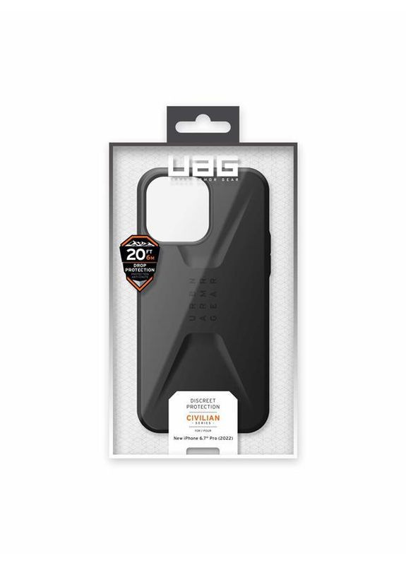 Чохол-накладка Civilian для Apple iPhone 14 Pro Max Black (114043114040) Urban Armor Gear (370619138)