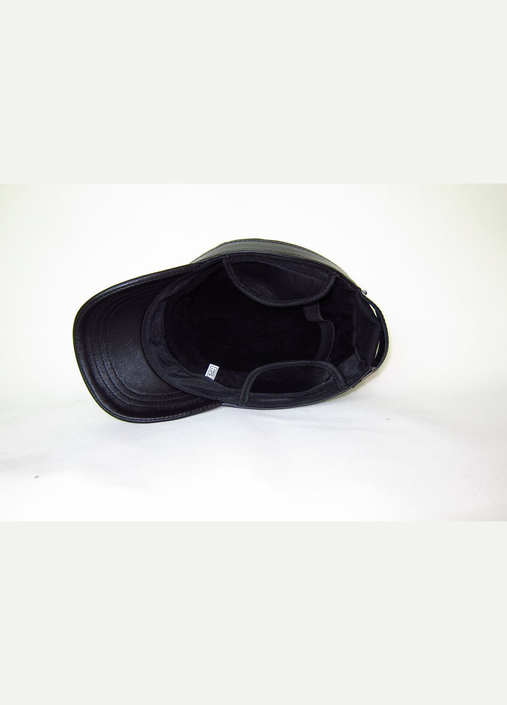 Мужская зимняя из натуральной кожи черная на натуральном мехе DAVANI 00533 No Brand кепка немка (315702920)