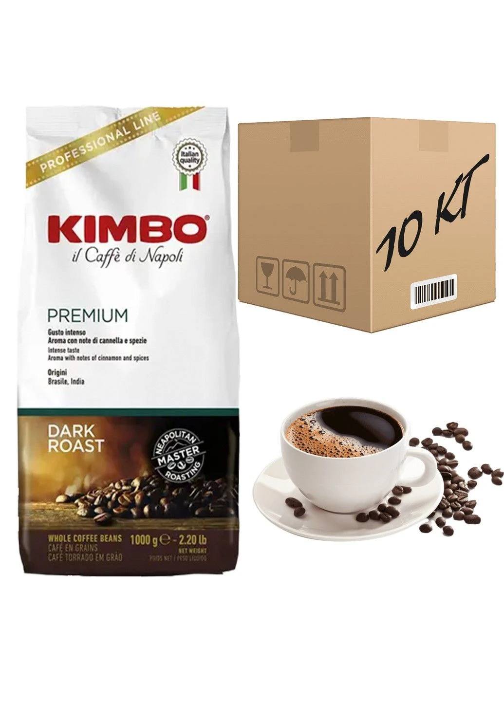 Кава Premium в зернах 1кг (ящик 10кг) Kimbo (401720083)