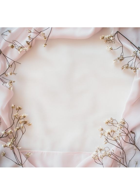 Квадратный виниловый фон нежный текстиль с сухоцветами, фон для фотографии 40x40 см, №552957 PhotoVinyl (355261225)