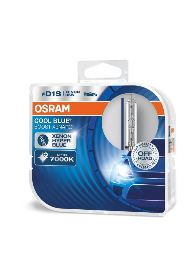Комплект ксеноновых ламп 66140CBB-HCB Cool Blue Boost D1S 85V 35W P32d-2 XENARC HardDuopet Osram (394194739)