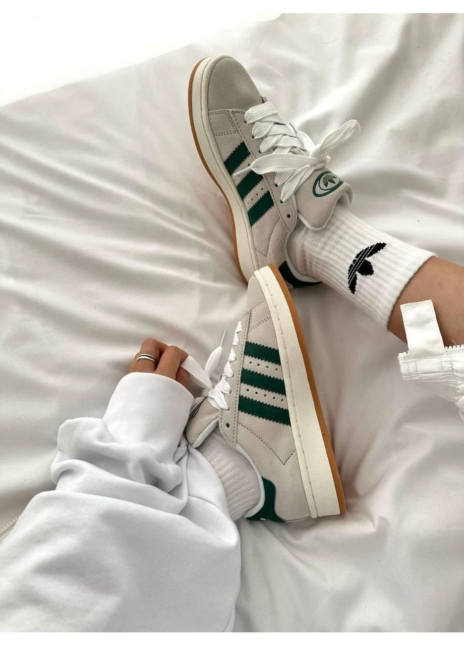 Чорні літні кросівки adidas campus 00s crystal dark green адідас кампус No Brand