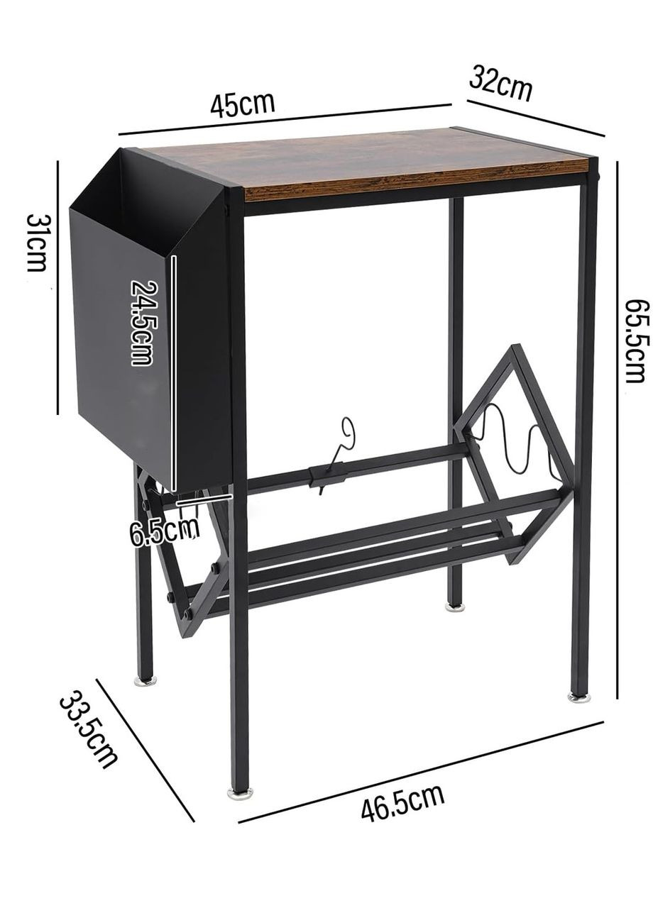 Стелаж стіл для вінілового програвача з підставкою органайзер для вінілових платівок і навушників SS-200-1 No Brand (366304325)