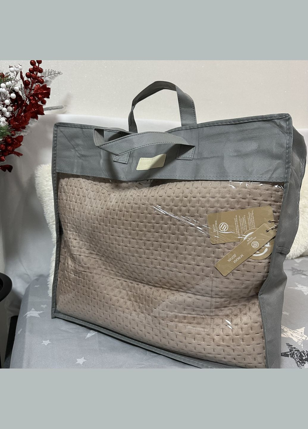 Сучасне покривало на ліжко карамельного кольору розмір євро 200*230 см No Brand (348057107)