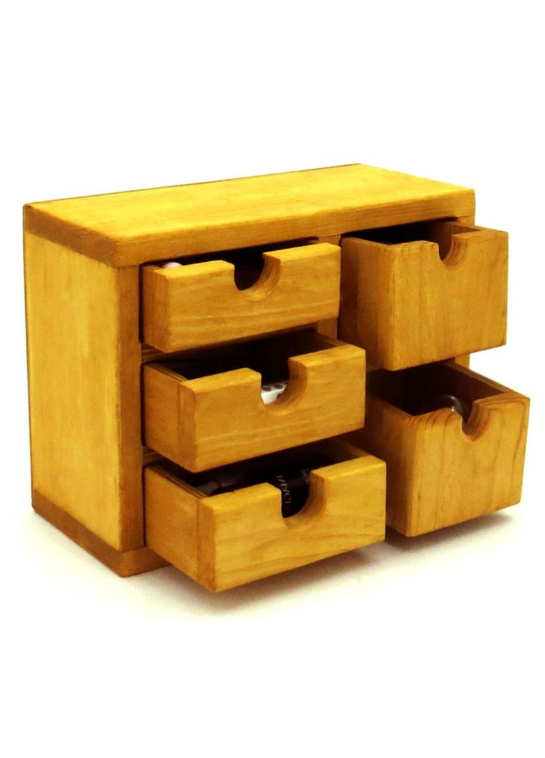 Міні-комод з дерева Берхала каррі (МНК-008303) No Brand (328228239)