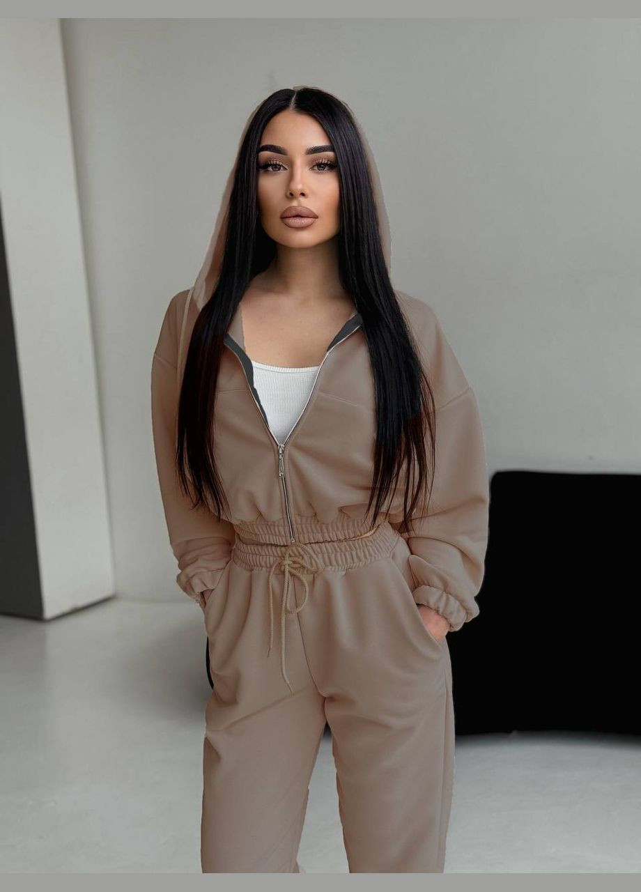 Женский спортивный костюм джогера и укороченная кофта на молнии. Nositi (329248700)