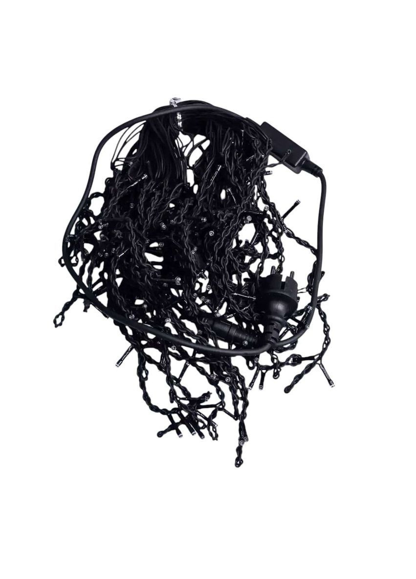 Гирлянда Бахрома уличная 200 LED 12 м черная, желтый GarlandoPro 12MBY No Brand (363978516)