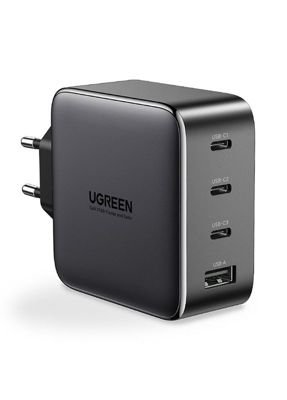 Зарядний пристрій 4xUSB 100W (3xUSB-C+USB-A) Gan Tech Fast GAN Charger чорний CD226 Ugreen (315761326)