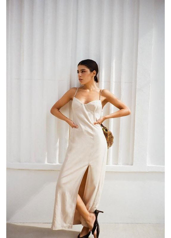 Бежева неймовірна сукня міді Zara