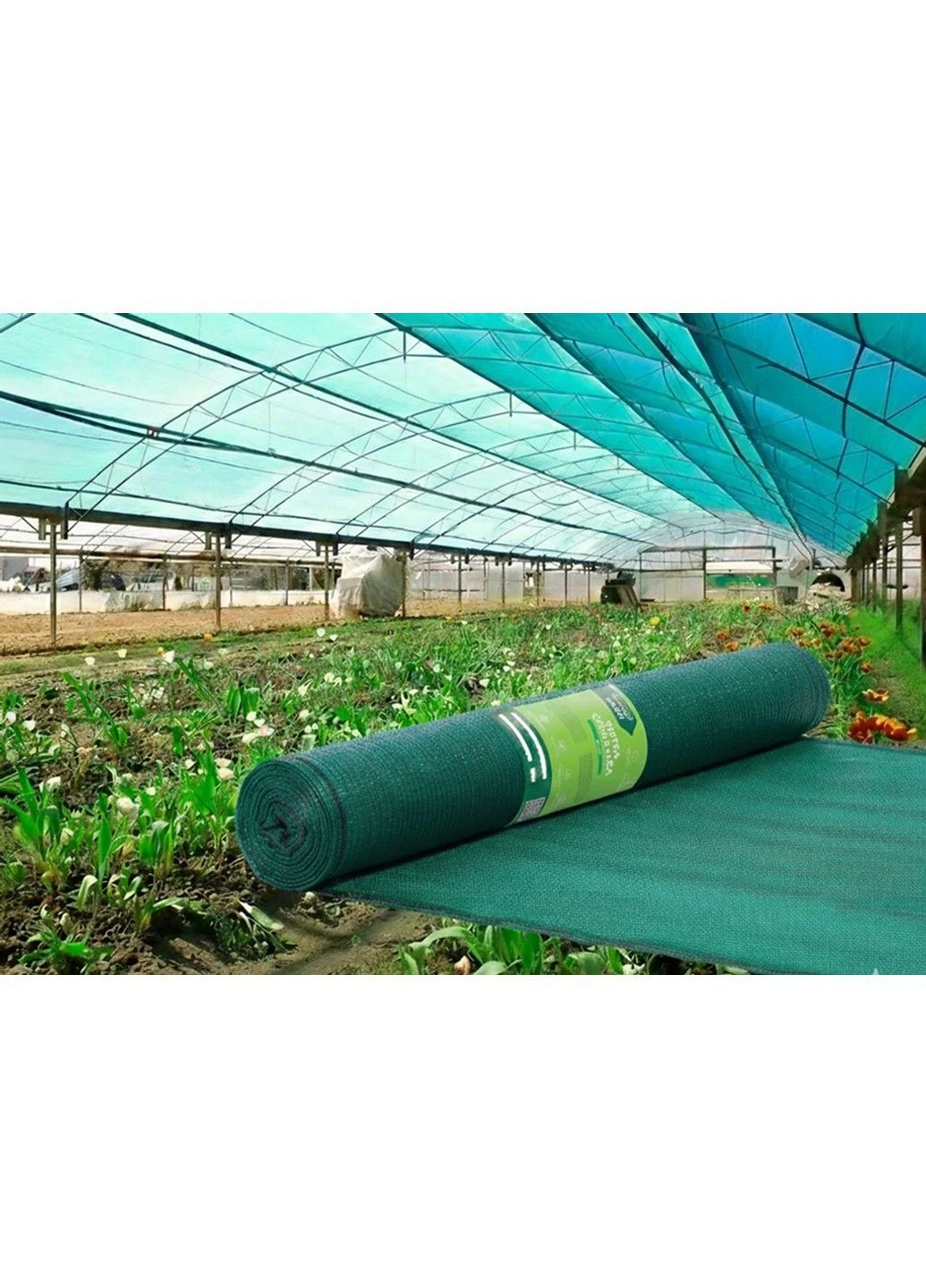 Затеняющая сетка темно‑зеленая 2×100 м, 45% Garden Flora (400296200)
