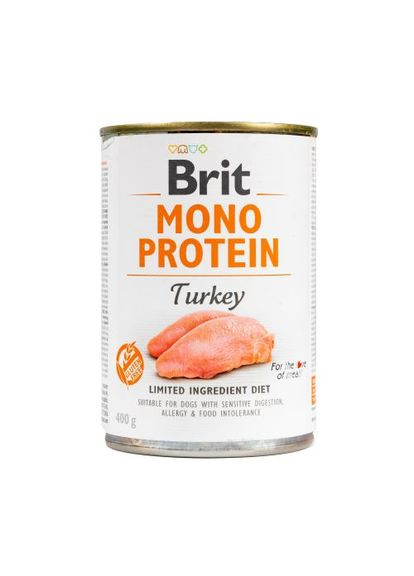 Влажный корм Brit Mono Protein Turkey для собак, с индейкой, 400 г Brit Care (336327414)
