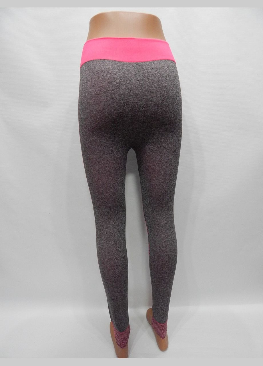 Комбинированные демисезонные лосины спорт женские, бесшовные, свободная талия 4648 р.107лж (только в 1 размере, только 1 шт) Jujube