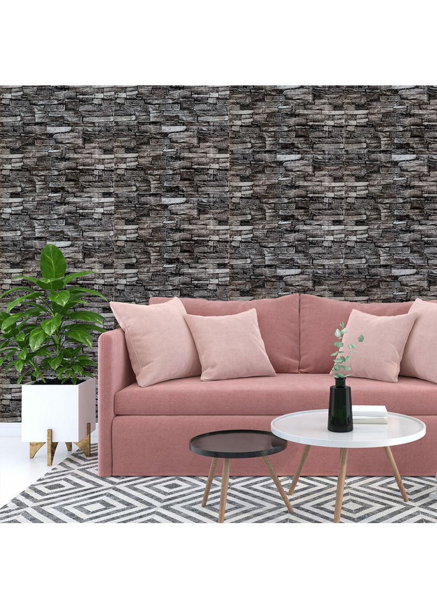 Самоклеющийся декоративный 3D панель 700х770х5мм Серый кирпич песчаник (059) SW-00000178 Sticker Wall (362115217)