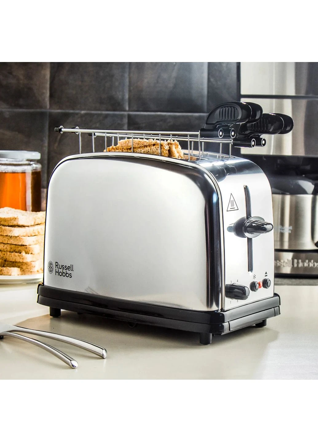 Тостер Chester, 1200Вт, метал, сріблястий Russell Hobbs (320826899)