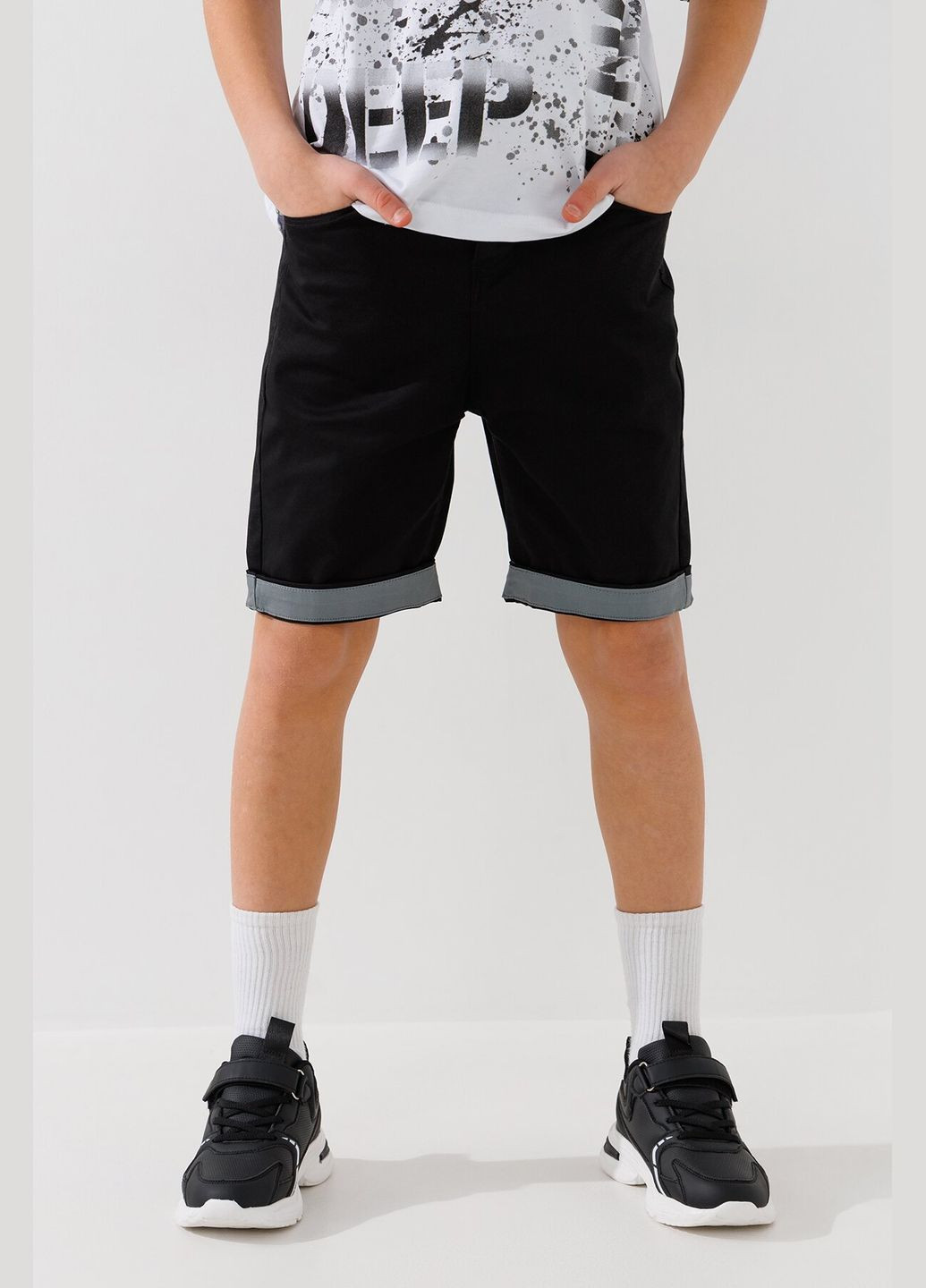 Шорты котоновые для мальчика 022 146 см Черный shop (2000990893277) Moyaberla Шорти котонові (322261016)