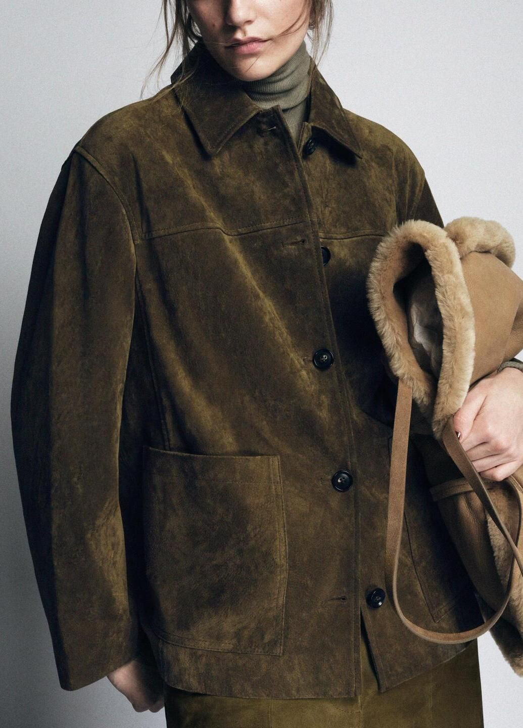 Оливковая (хаки) демисезонная куртка Zara