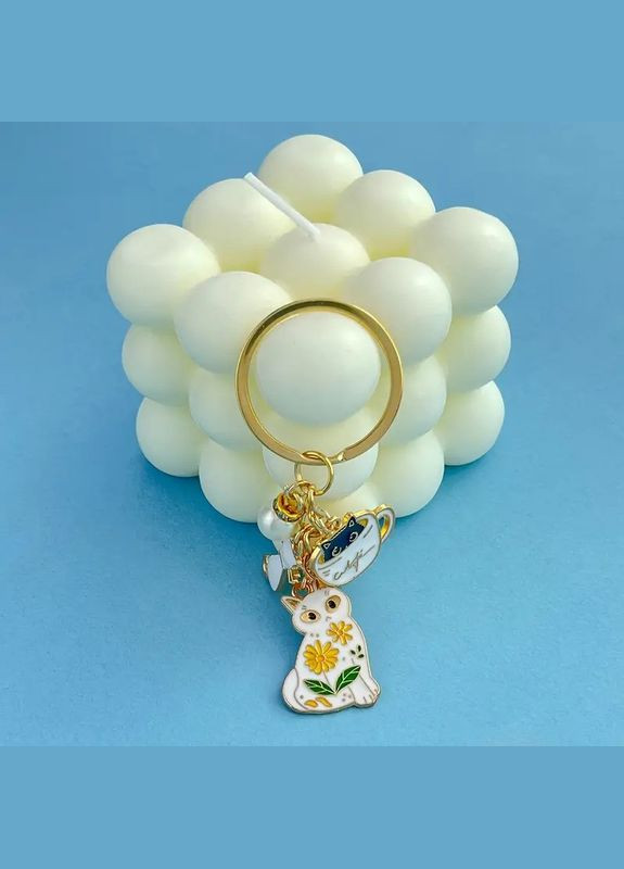 Брелок золотистий з підвісками котики LuxAurum305 Liresmina Jewelry (347151311)