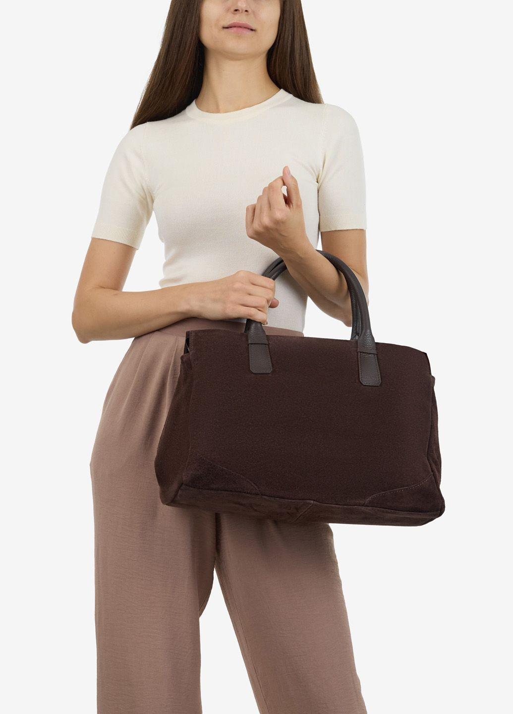 Сумка жіноча замшева тоут велика Tote Regina Notte (366289381)