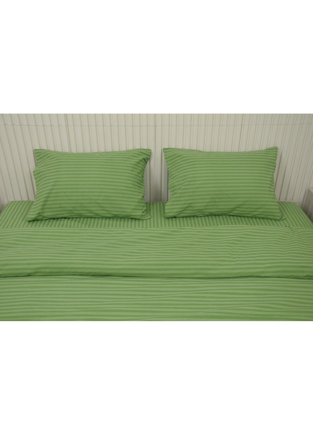 Комплект постільної білизни сімейний бязь glux-10052 фісташковий наволочка 50x70 Amore (309028794)