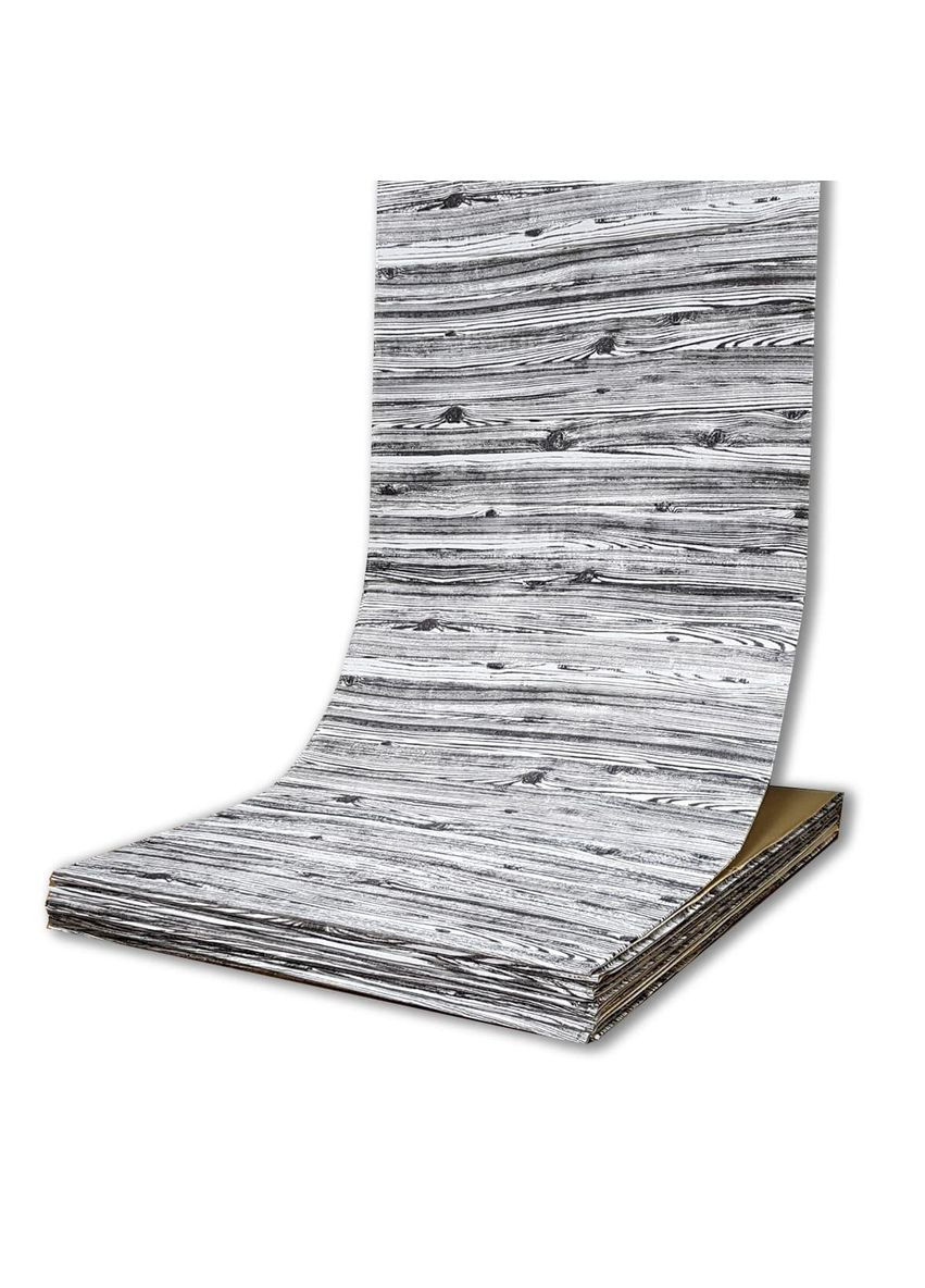 Самоклеюча 3D панель під дерево кольору зебри 19600x700x3мм SW-00001475 Sticker Wall (300242314)