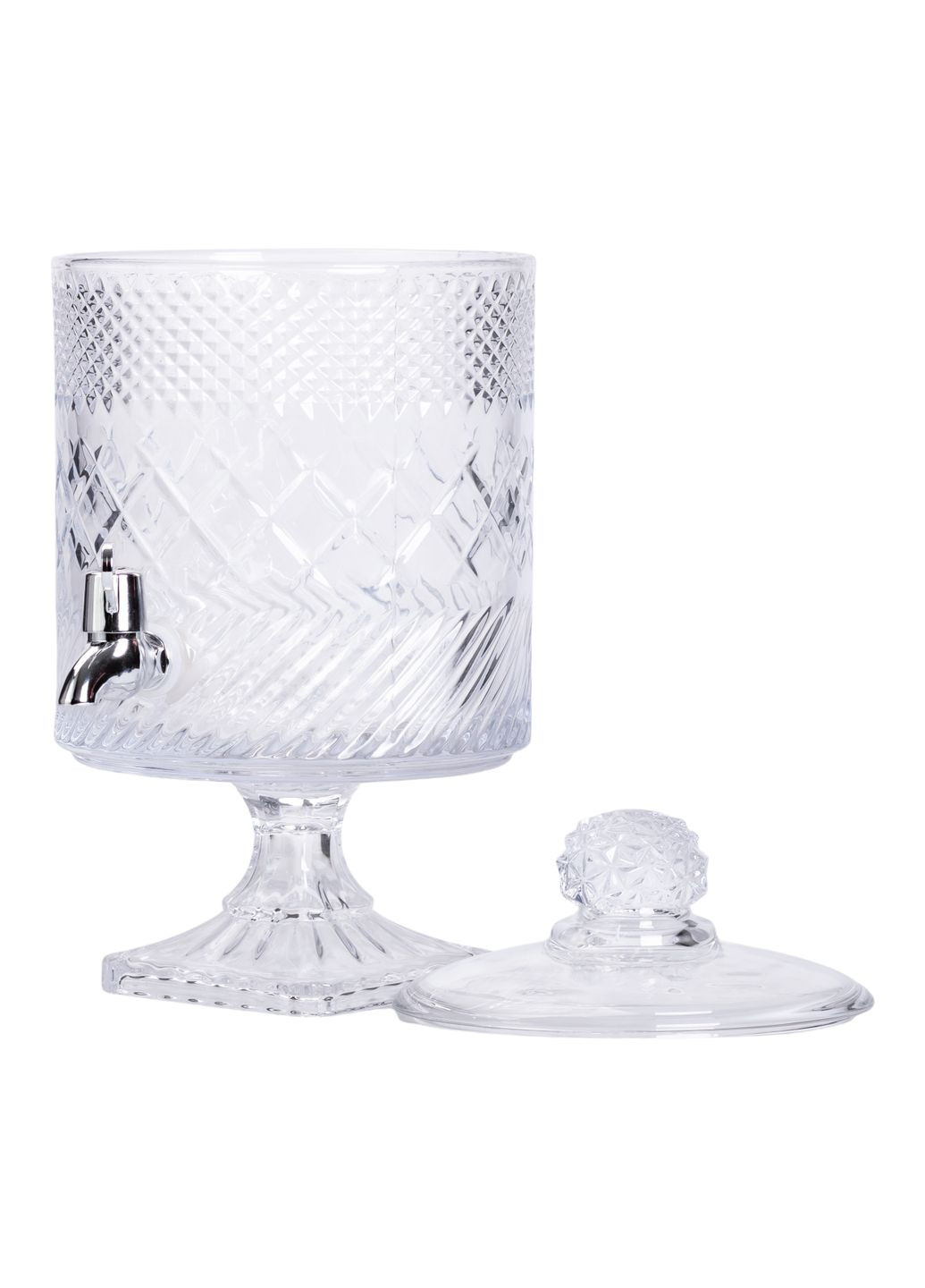 Лимонадниця скляна Glass на 4.5 л на квадратній ніжці Yiwu (361386715)