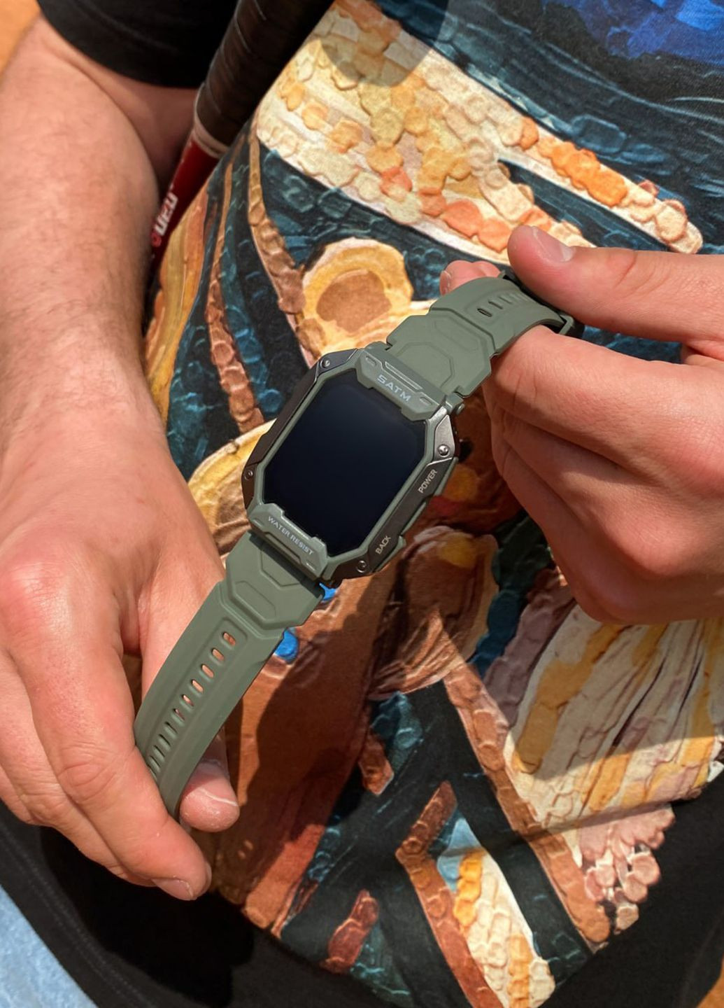 Мужские умные часы зелёные Modfit Warrior (348359919)