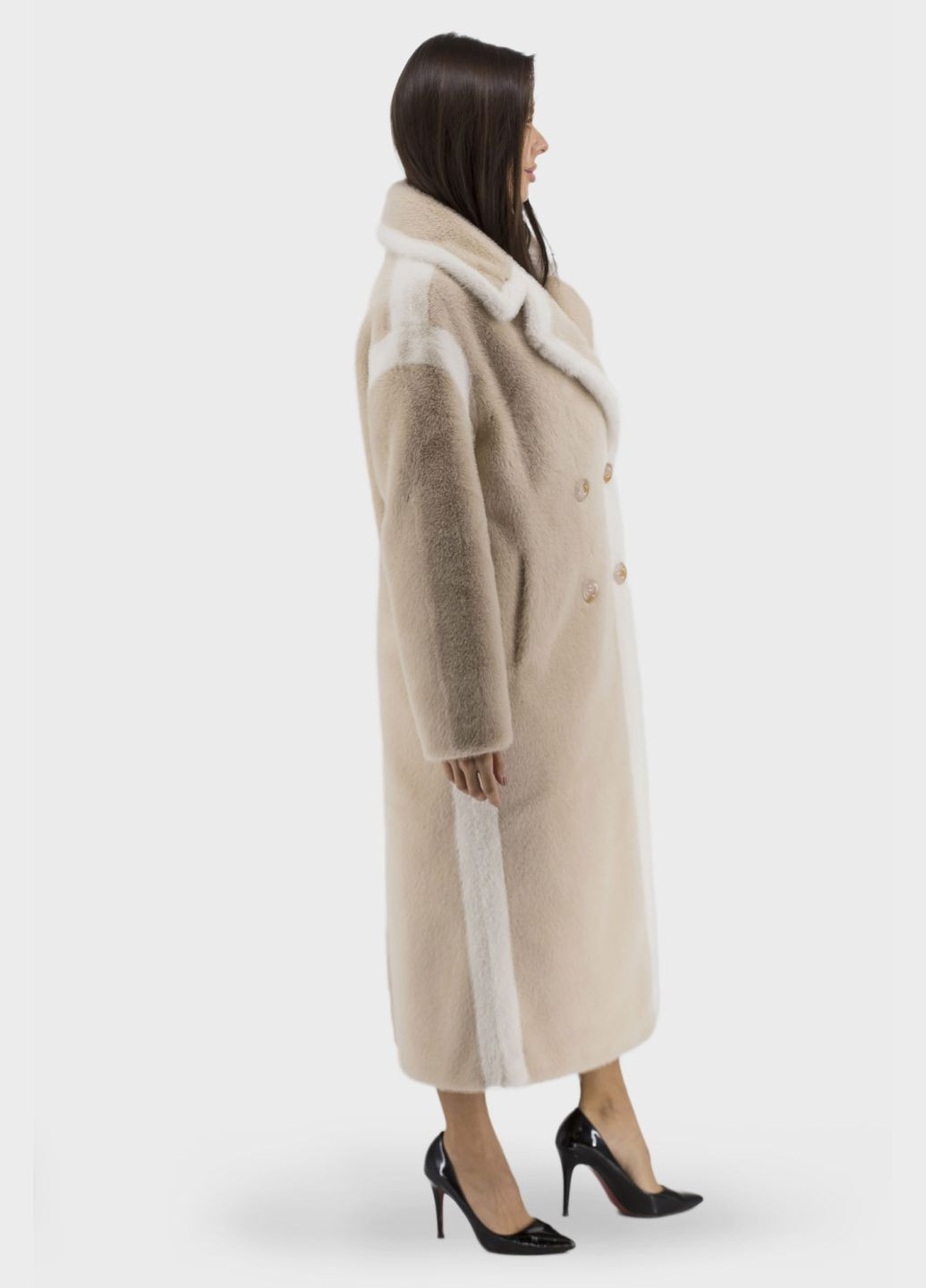 Женская экошуба Bella Bicchi (темнобежевый, ), 32443 No Brand (331785684)