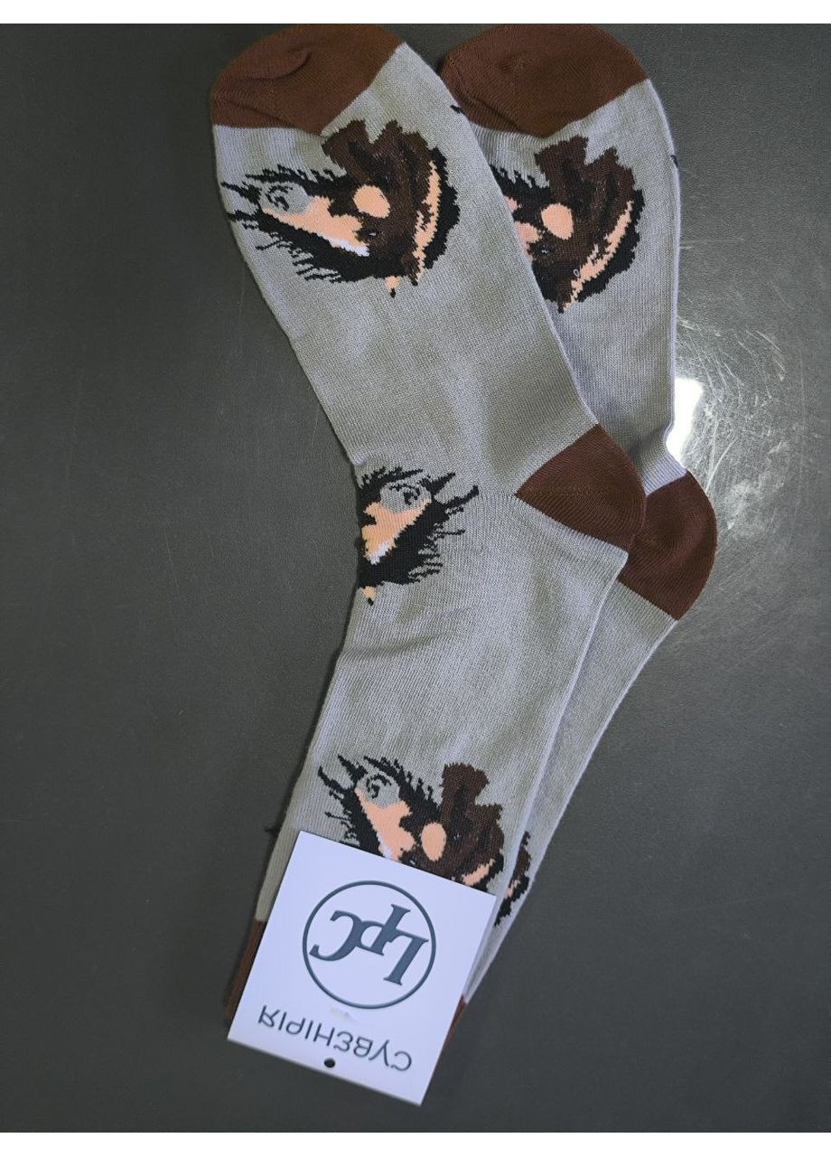 Сірі шкарпетки з кіньми LPC (360964502)