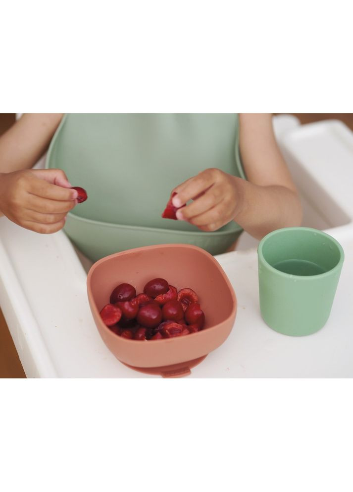 Нагрудник оливковый силиконовый, арт. 913541 Beaba (369489949)