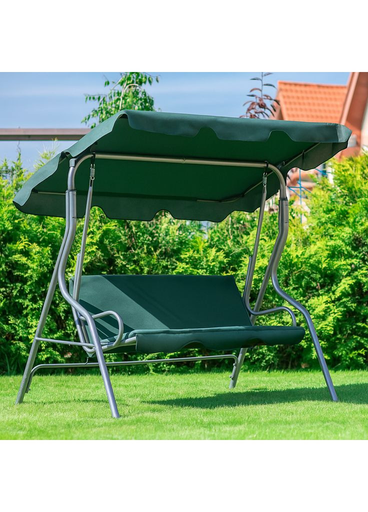 Садова гойдалка 3-місна з подушками, Relax Green LEOBRO (361443761)