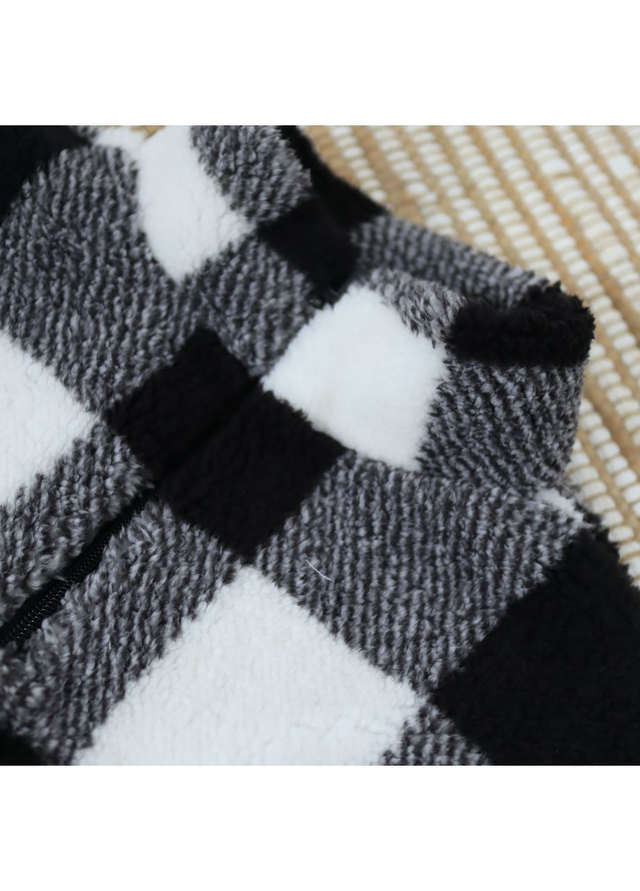 Комбінований зимній дитячий теплий костюм толстовка тедді + чорні штани брючний No Brand