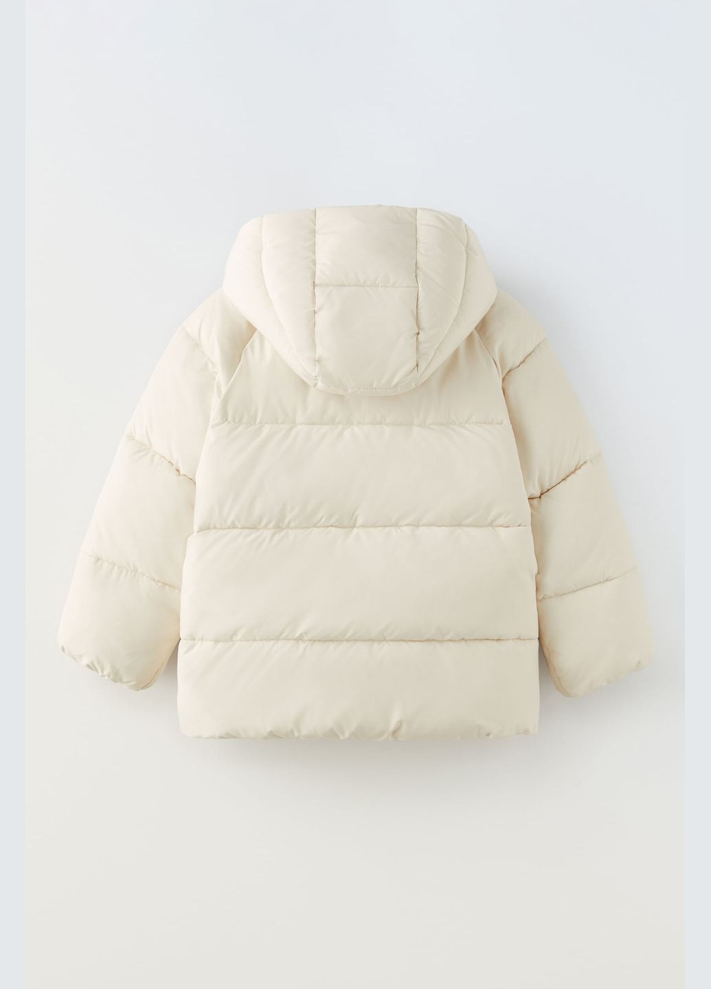 Бежевая зимняя зимняя куртка на девочку бежевая 0562702959 Zara
