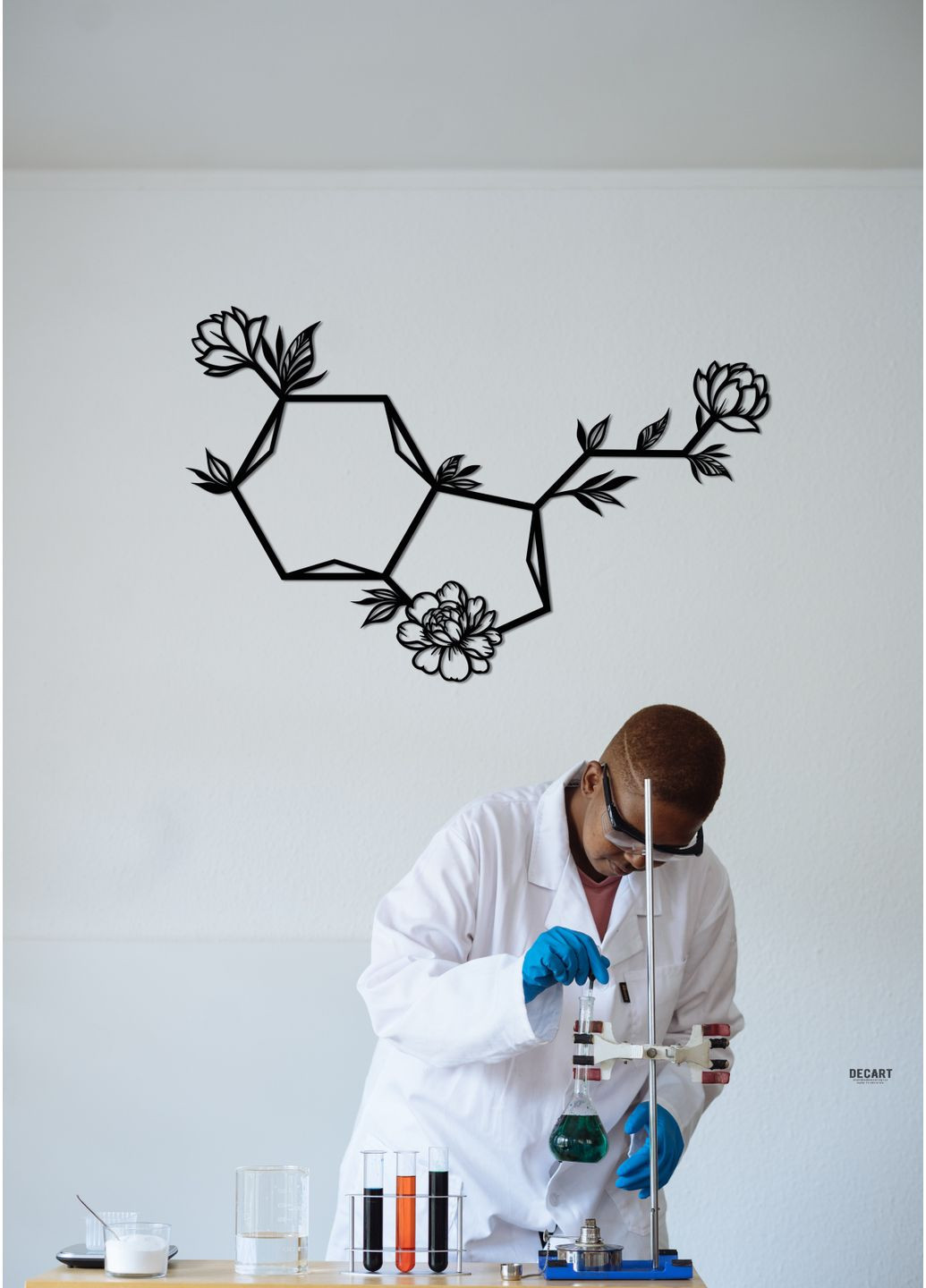 Деревянное панно декор для кабинета врача, дома «Гормон счастья» 140х90 см Decart (360609275)