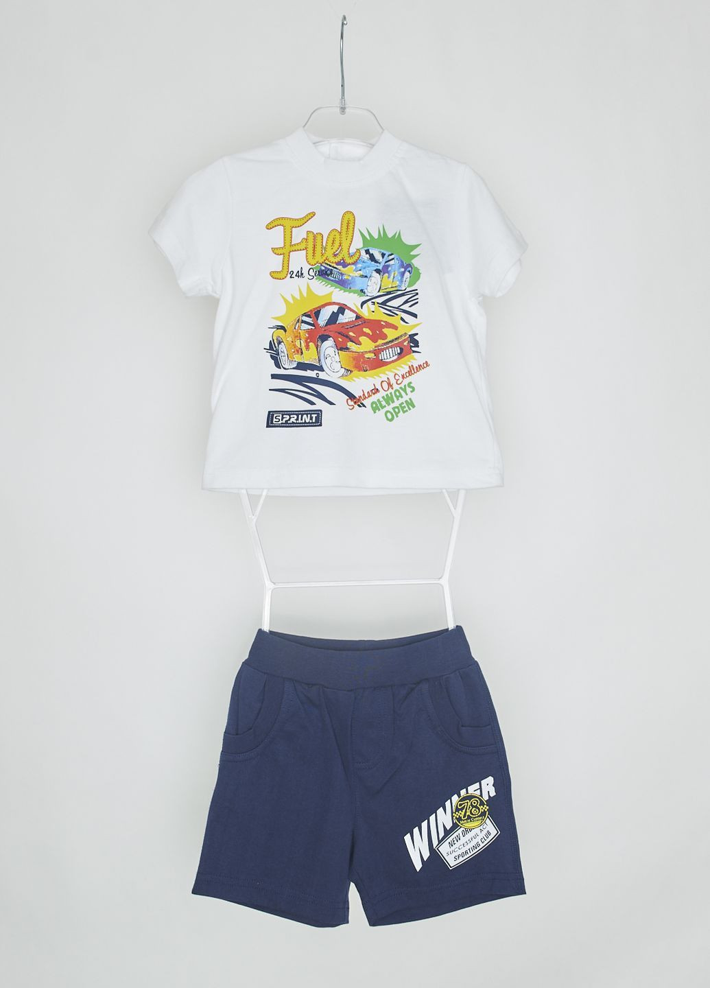 Белый летний костюм 21482o12k голубой Sprint