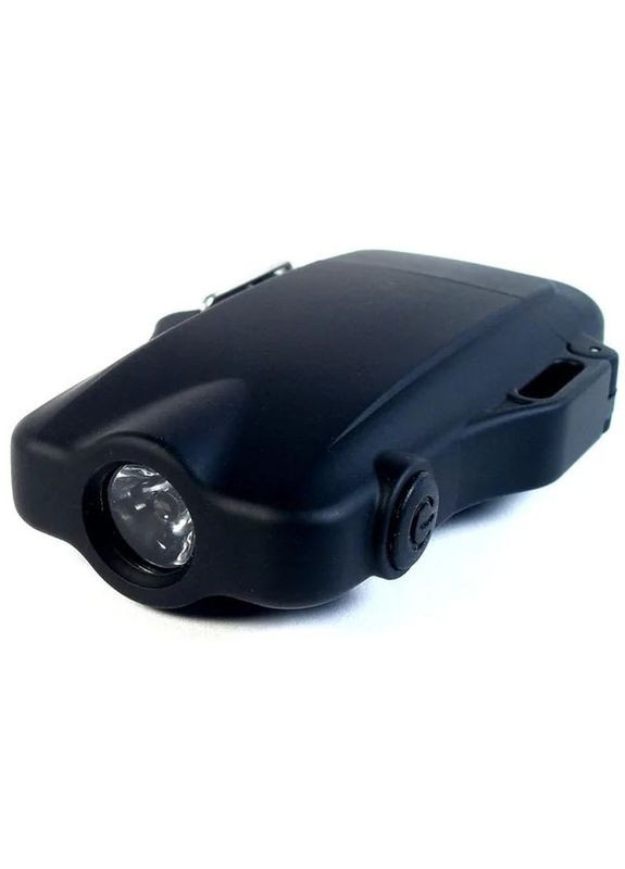 Електрична запальничка DRAGON WARIOR вологостійка з ліхтариком 2 плазмовими дугами колір чорний Dom (293275135)