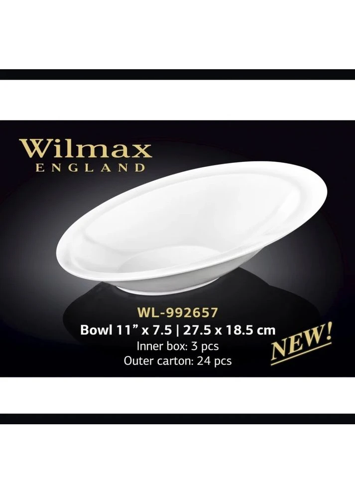 Салатник порцеляновий 27.5×18.5 см (WL-992657) Wilmax (334005096)