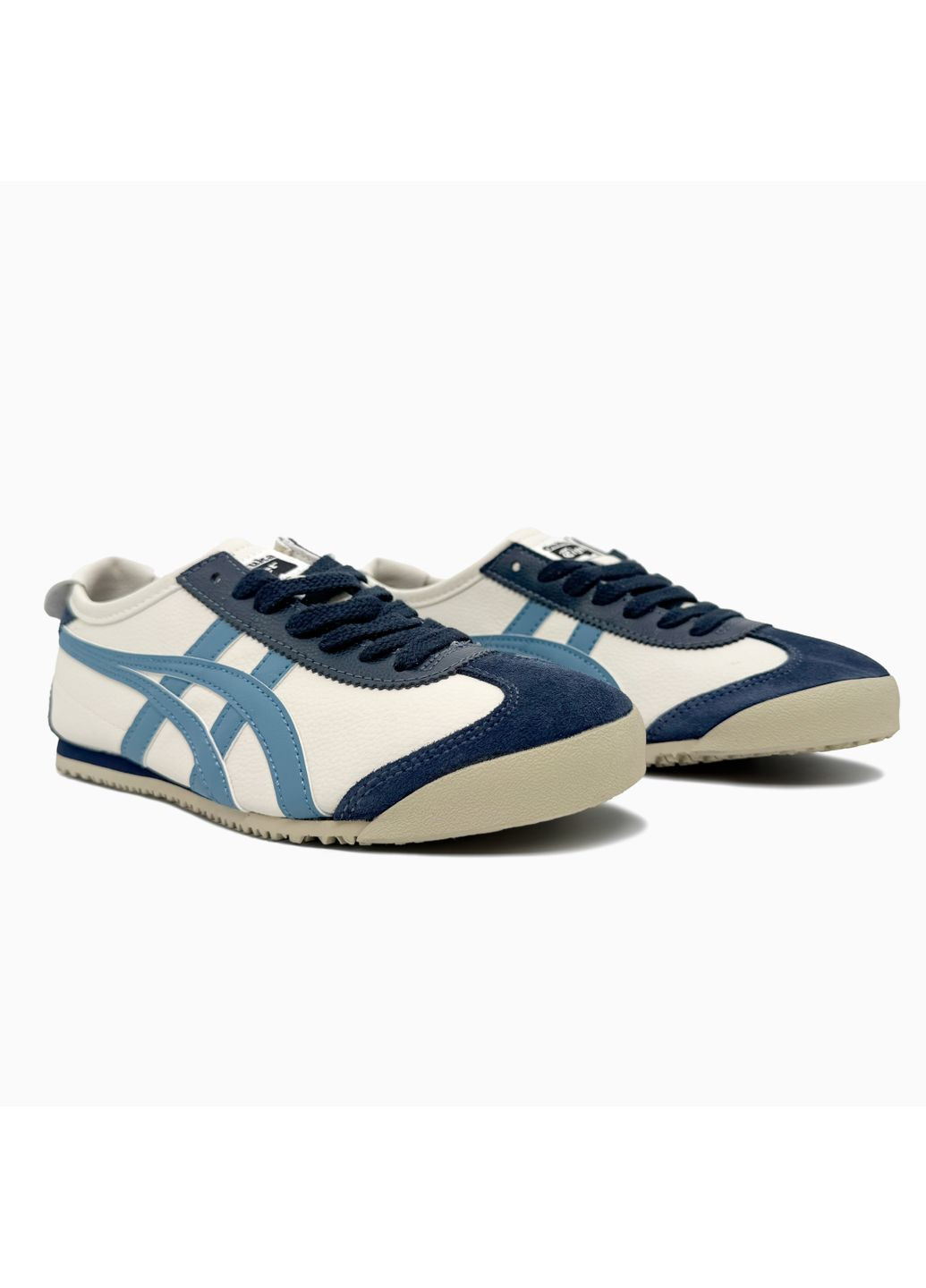 КРОСІВКИ ЖІНОЧІ ASICS ONITSUKA TIGER MEXICO BEIGE / BLUE АСІКС ОНІТЦУКА ТАЙГЕР No Brand бежеві демісезони (368885882)
