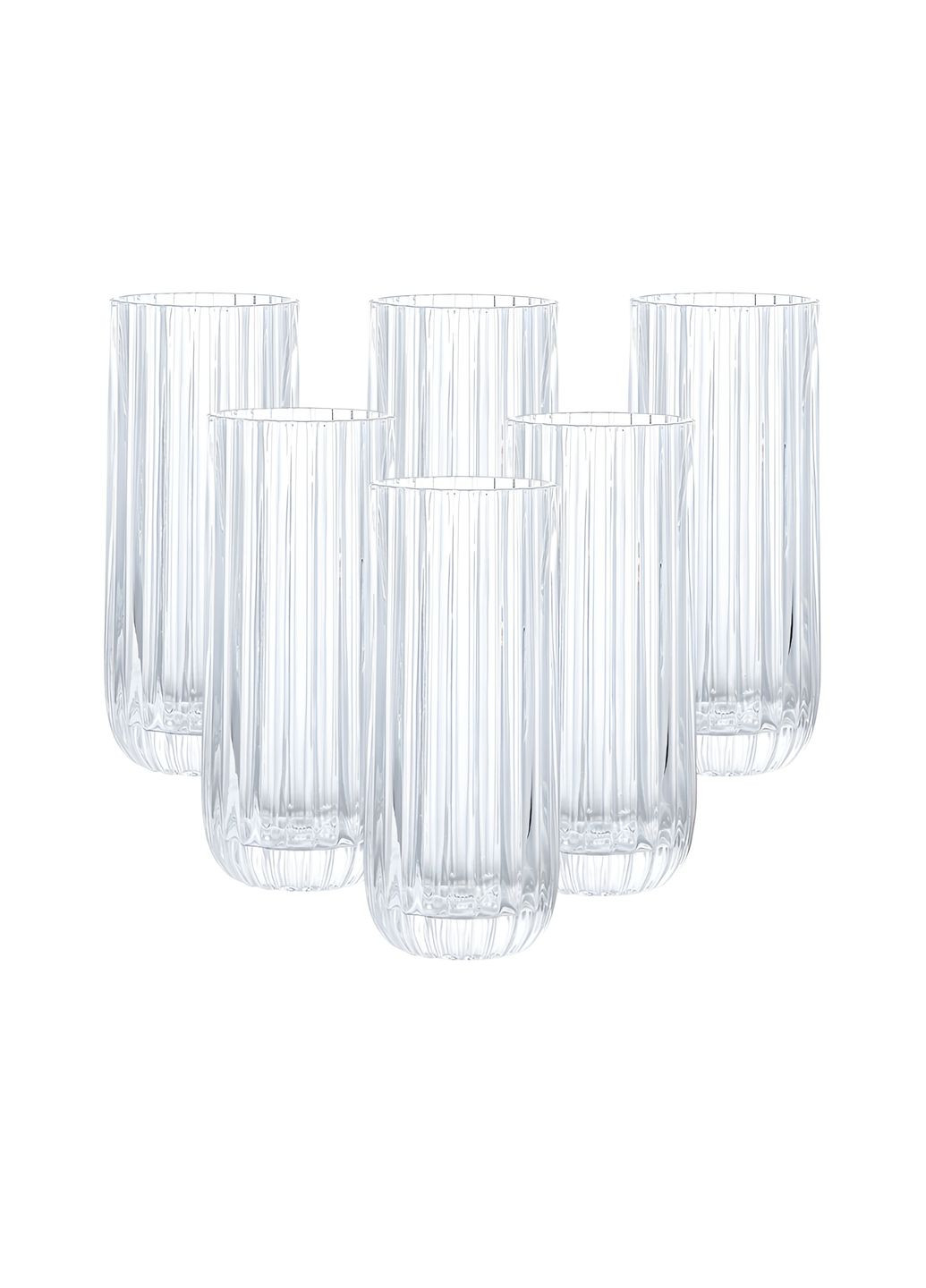 Набор стаканов Lirmartur высоких фигурных 6 штук по 380 мл, TS Kitchen (322289303)