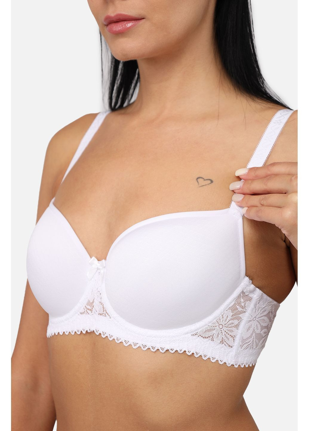 Белый бюстгальтер классический женский цвет белый cb-00278897 No Brand кружево