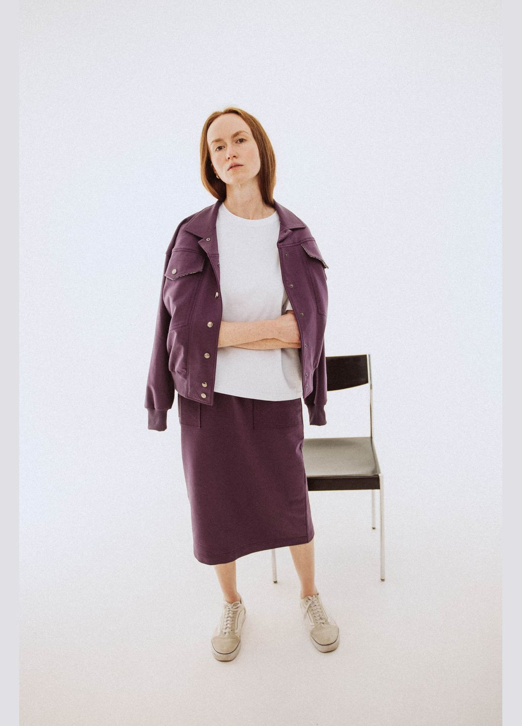 Фиолетовая кэжуал юбка CherryWave