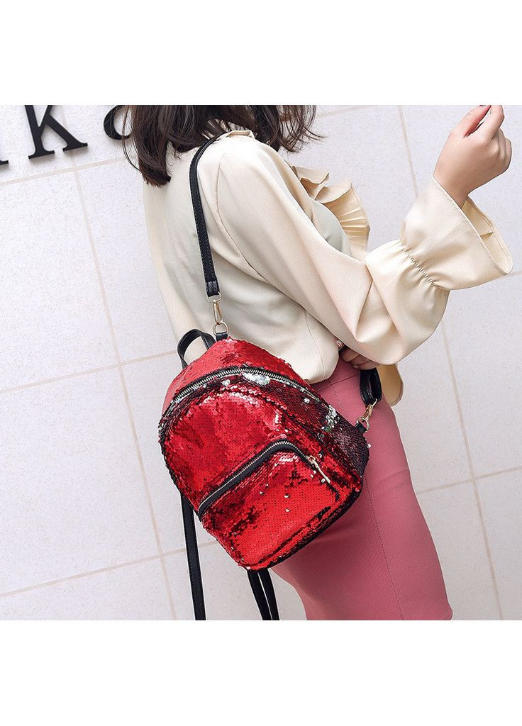 Женский рюкзак с пайетками городской из искусственной кожи для повседневного использованияный рюкзак ProDobro (363258799)