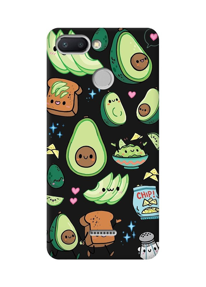 Матовый чехол на Xiaomi Redmi 6:: Милашки авокадо каваи (принт 305) Creative (360698451)