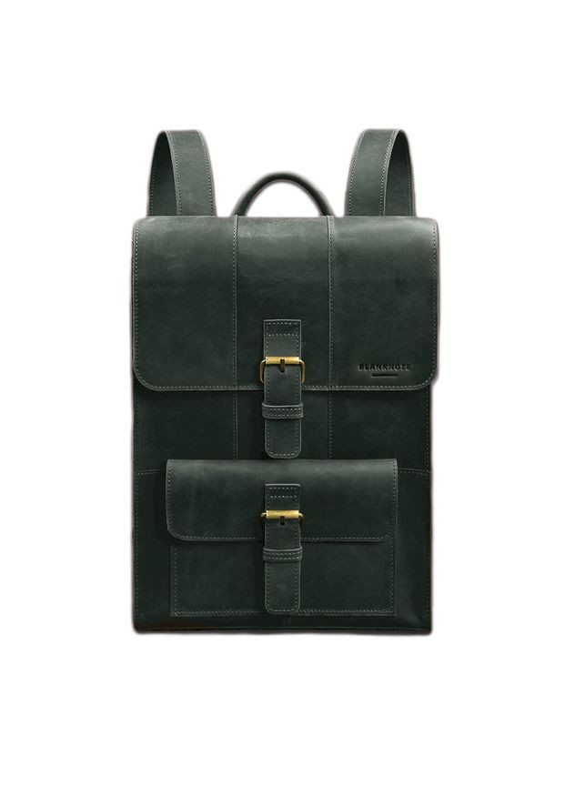 Кожаный рюкзак Brit зеленый Crazy Horse BlankNote (348359365)