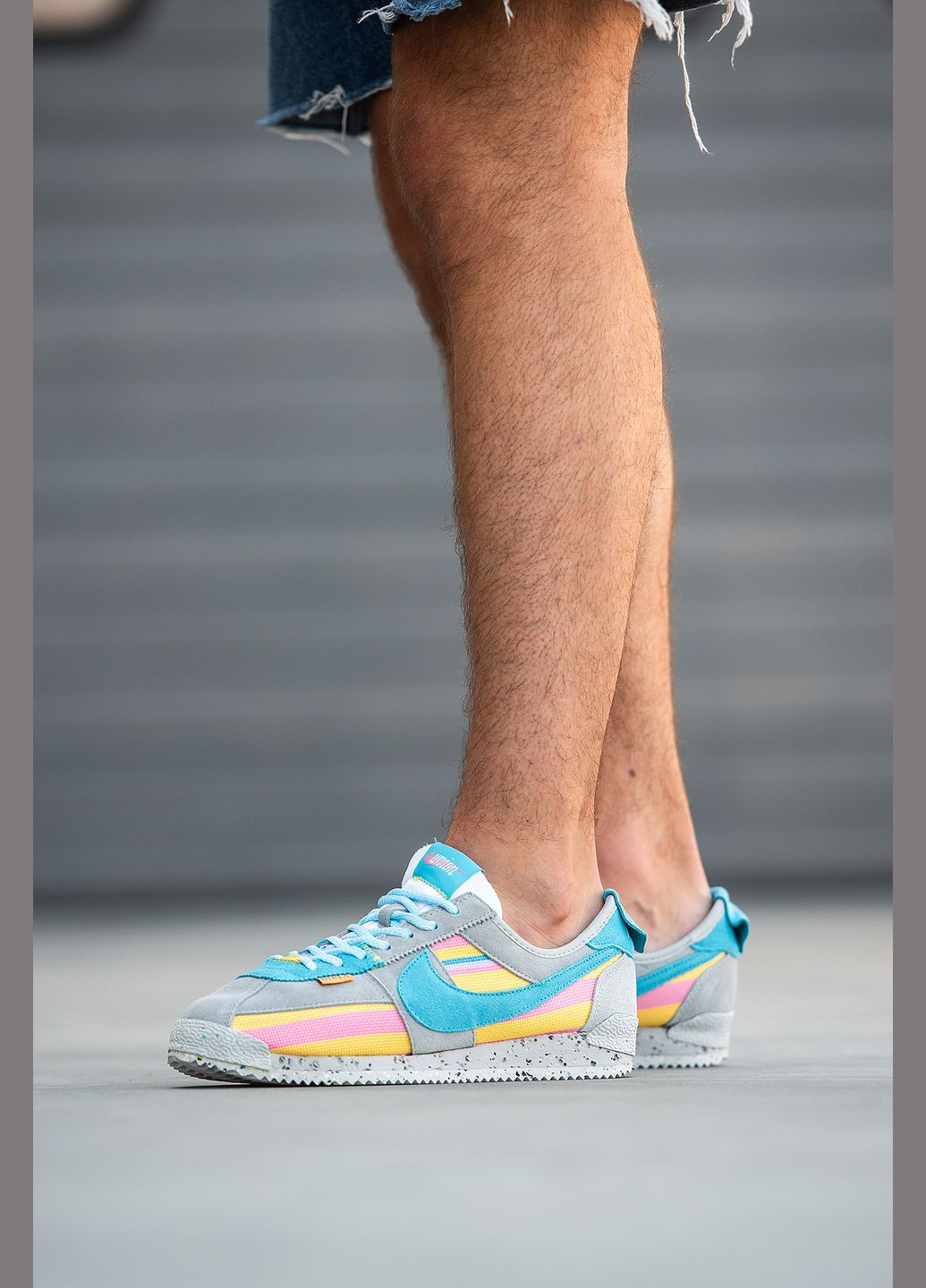 Цветные демисезонные кроссовки мужские Nike Cortez x Union L.A