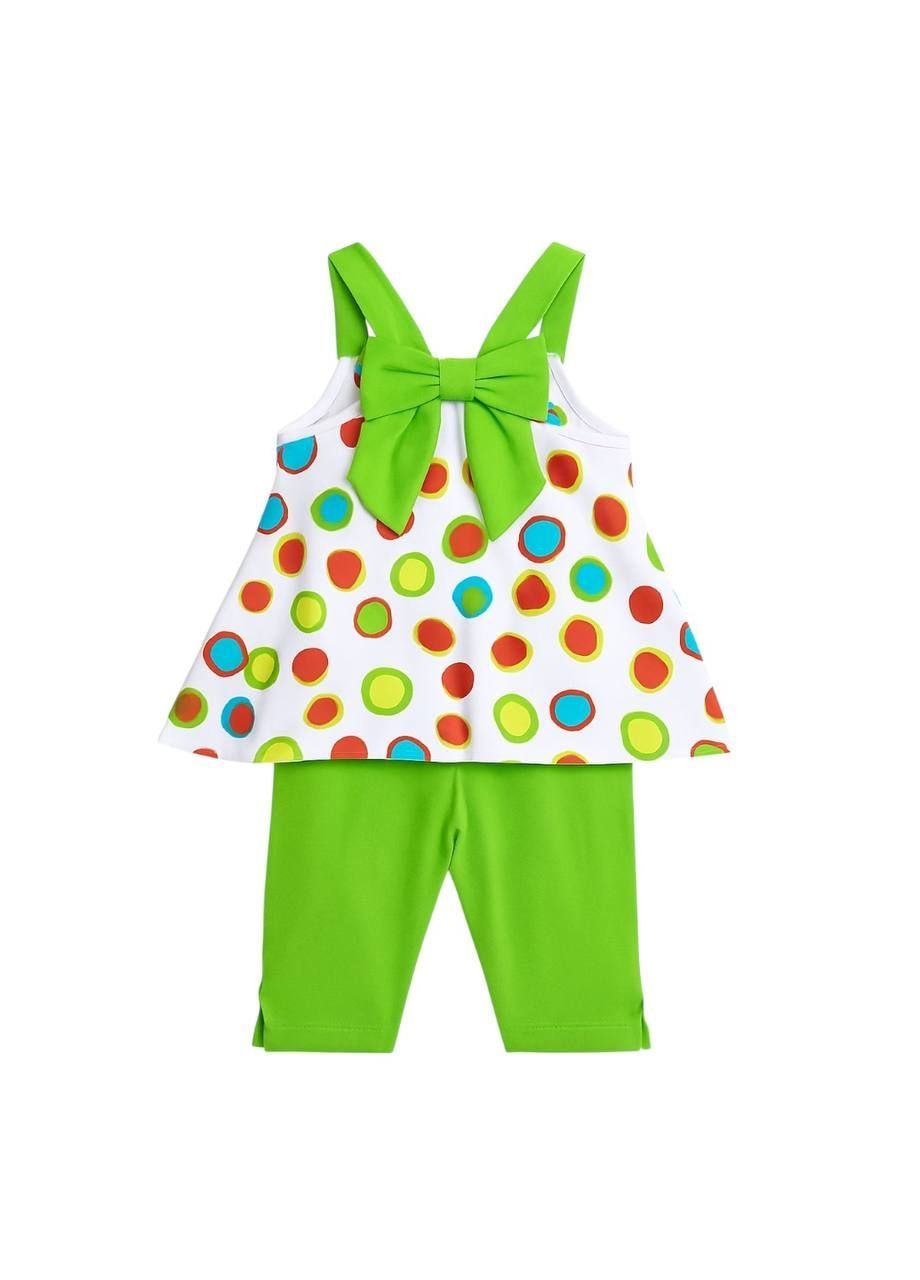 Білий літній костюм біло-салатовий Sprint