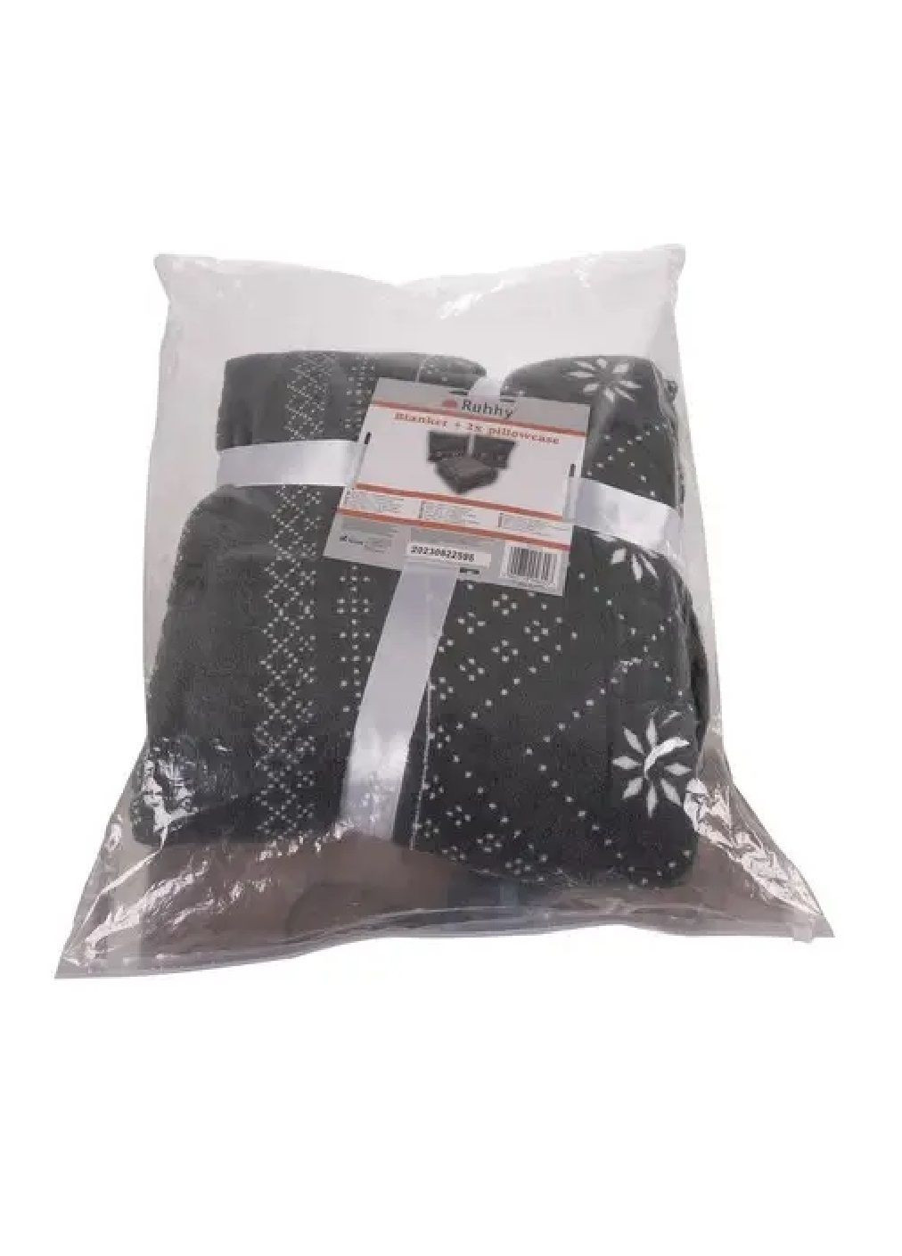 Новорічний святковий плед покривало ковдра на ліжко диван з наволочками мікрофібра 160х200 см (478792-Prob) Сірий з візерунком Unbranded (312149485)