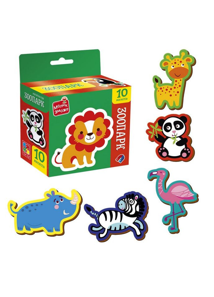 Детский набор магнитов "Зоопарк" VT3106-39, 10 магнитов Vladi toys (354826558)