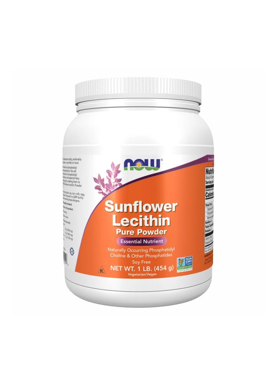 Sunflower Lecithin Pure Powder 1lb - 454g Now Foods (392265112)