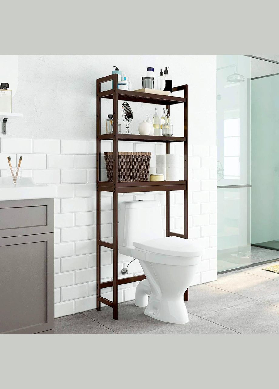 Стелаж над унітазом з дерева Рамта капучино (СУТ-000809) No Brand (328293137)