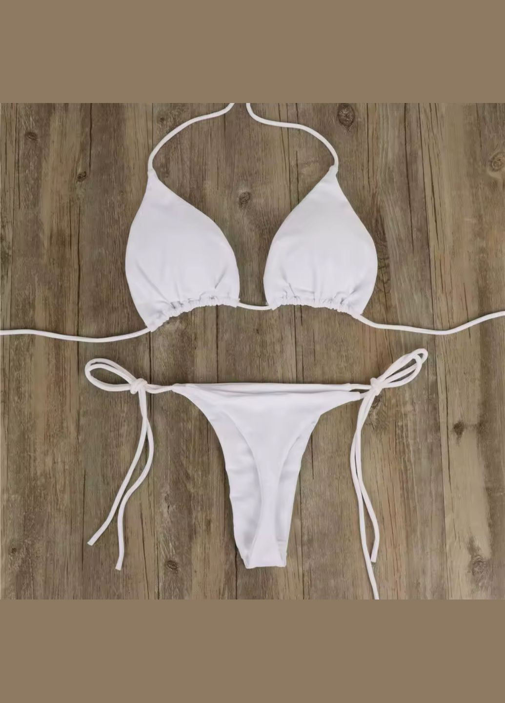 Белый классический купальник бикини. Trendy